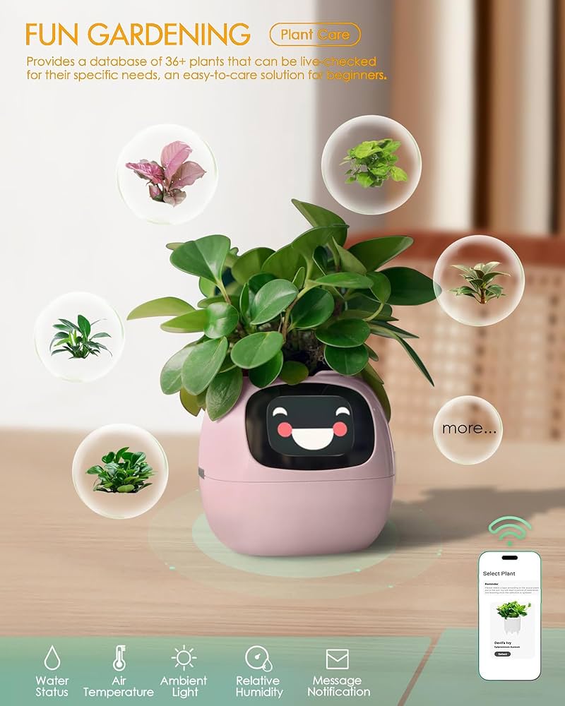 Smart Plant Pot for Indoor Plants, Intelligent Flowerpots